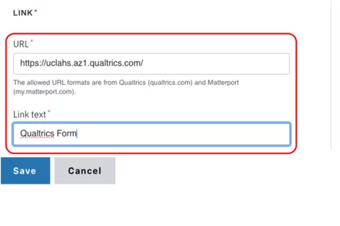 Example of the CTA Banner URL and link text fields 