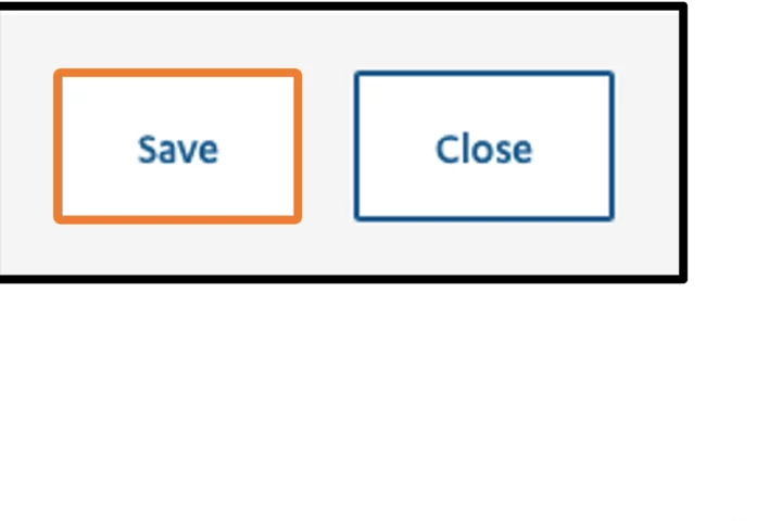 Example of Save button 