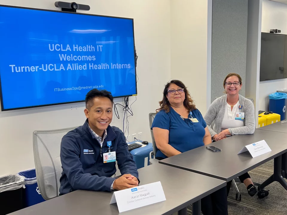 UCLA Health IT panel welcomes the Turner-UCLA Allied Health Interns. 