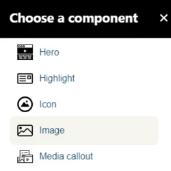 Choosing an image component